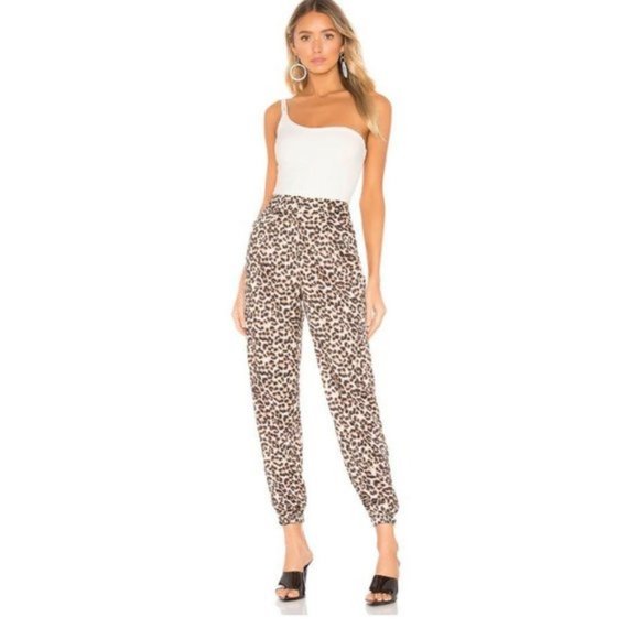 H:ours Elysa Leopard Jogger Pants Small - Picture 1 of 6